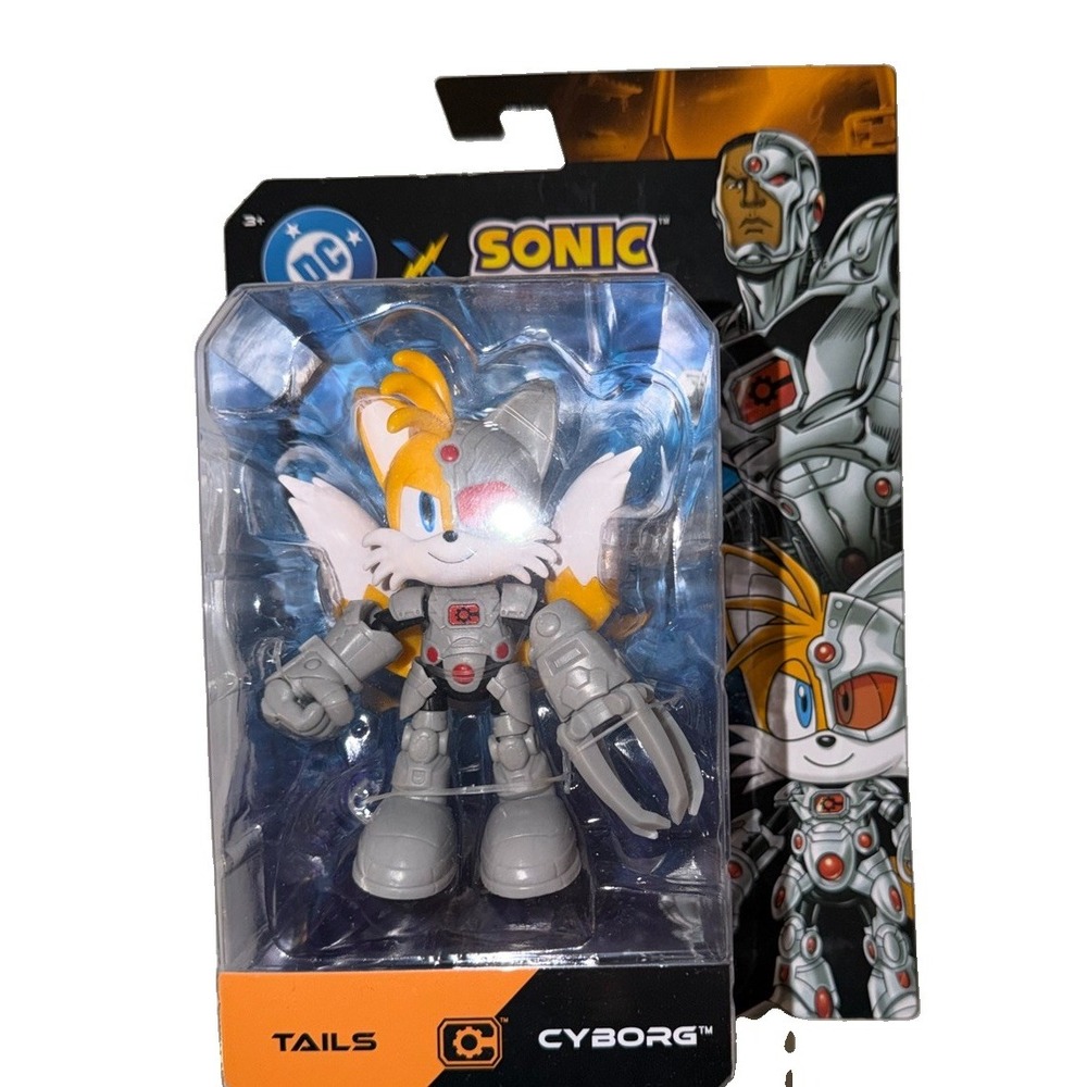 Jakks Pacific DC x Sonic the Hedgehog Tails as Cyborg Action Figure New